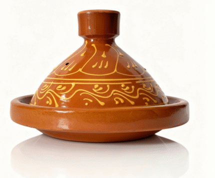 Authentic Terracotta Tagine Pot – 30 cm Hand-Painted Moroccan Ceramic Clay Cookware