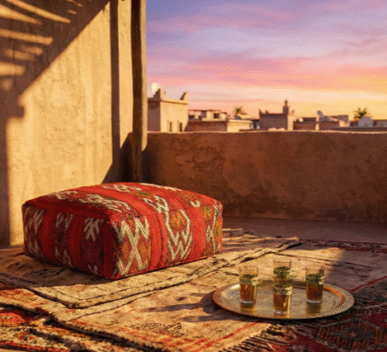 Berber Luxe Handwoven Pouf