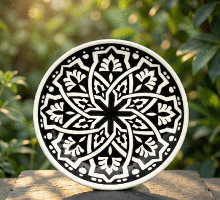Green Star Mandala Plate