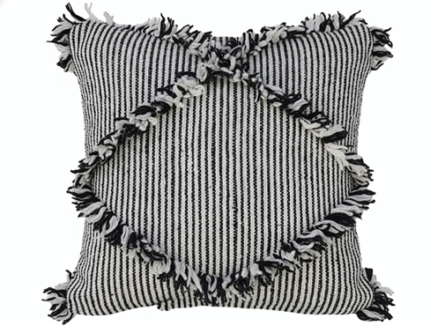 Vintage Moroccan Floor Pouf Cushion – Handmade Gray Kilim (60×60×20 cm)