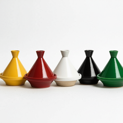 Handcrafted Glazed Ceramic Tagine Pot 20 cm – Traditional Moroccan Cooking Vessel