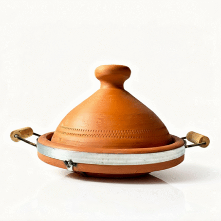 Handcrafted 30 cm Terracotta Tagine with Side Handles – Traditional Moroccan Cooking Pot